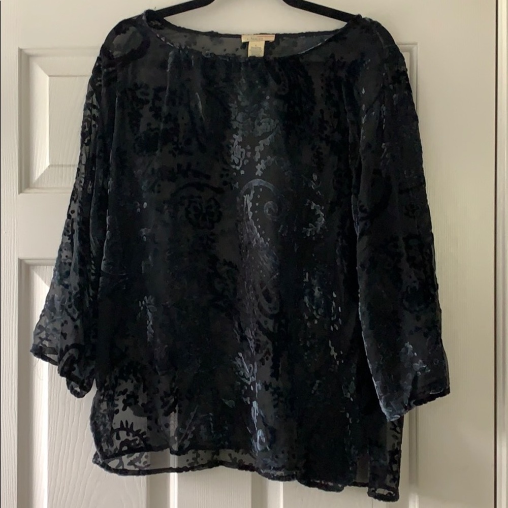 Choices burn-out flows blouse